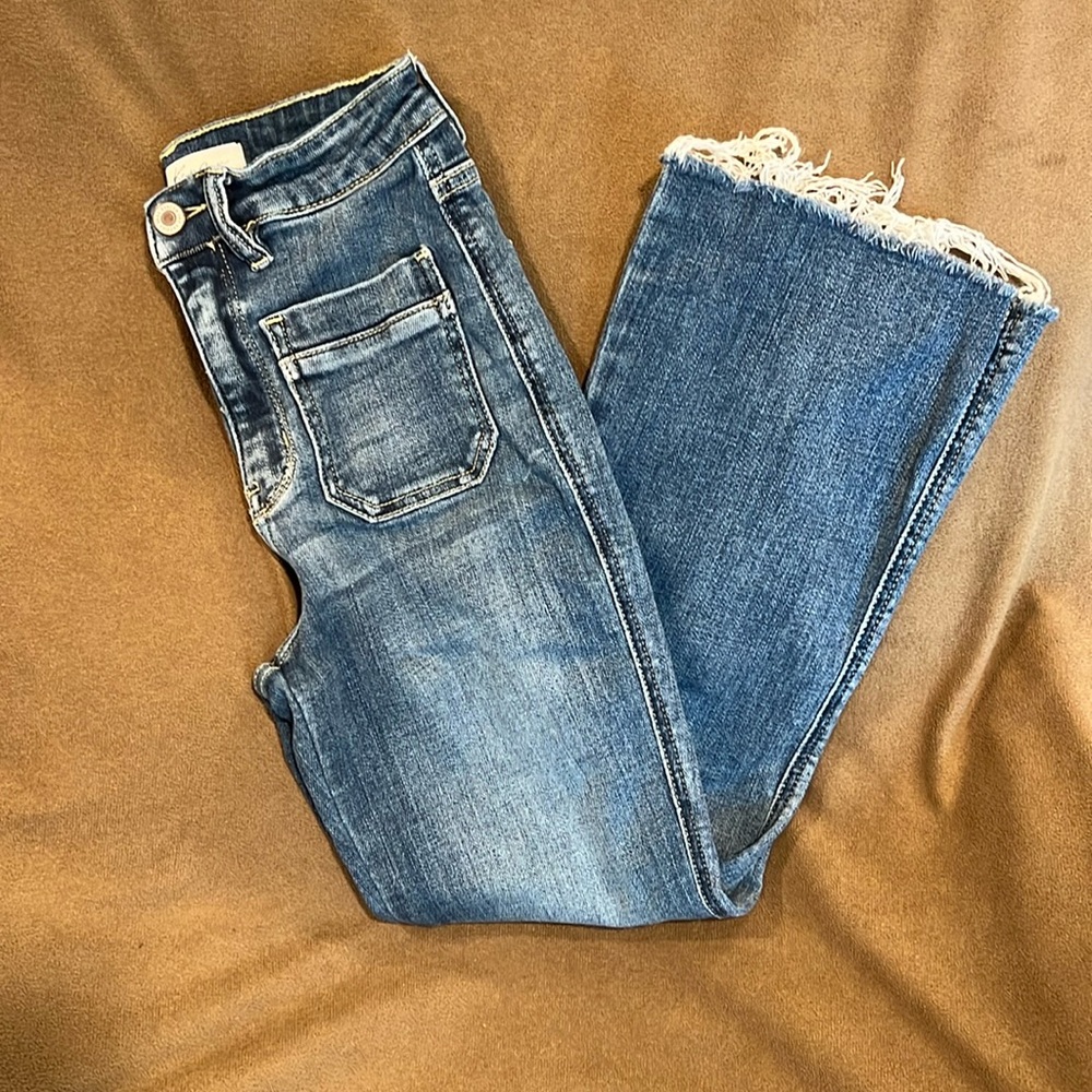 Wide leg cropped high rise KanCan jeans 26